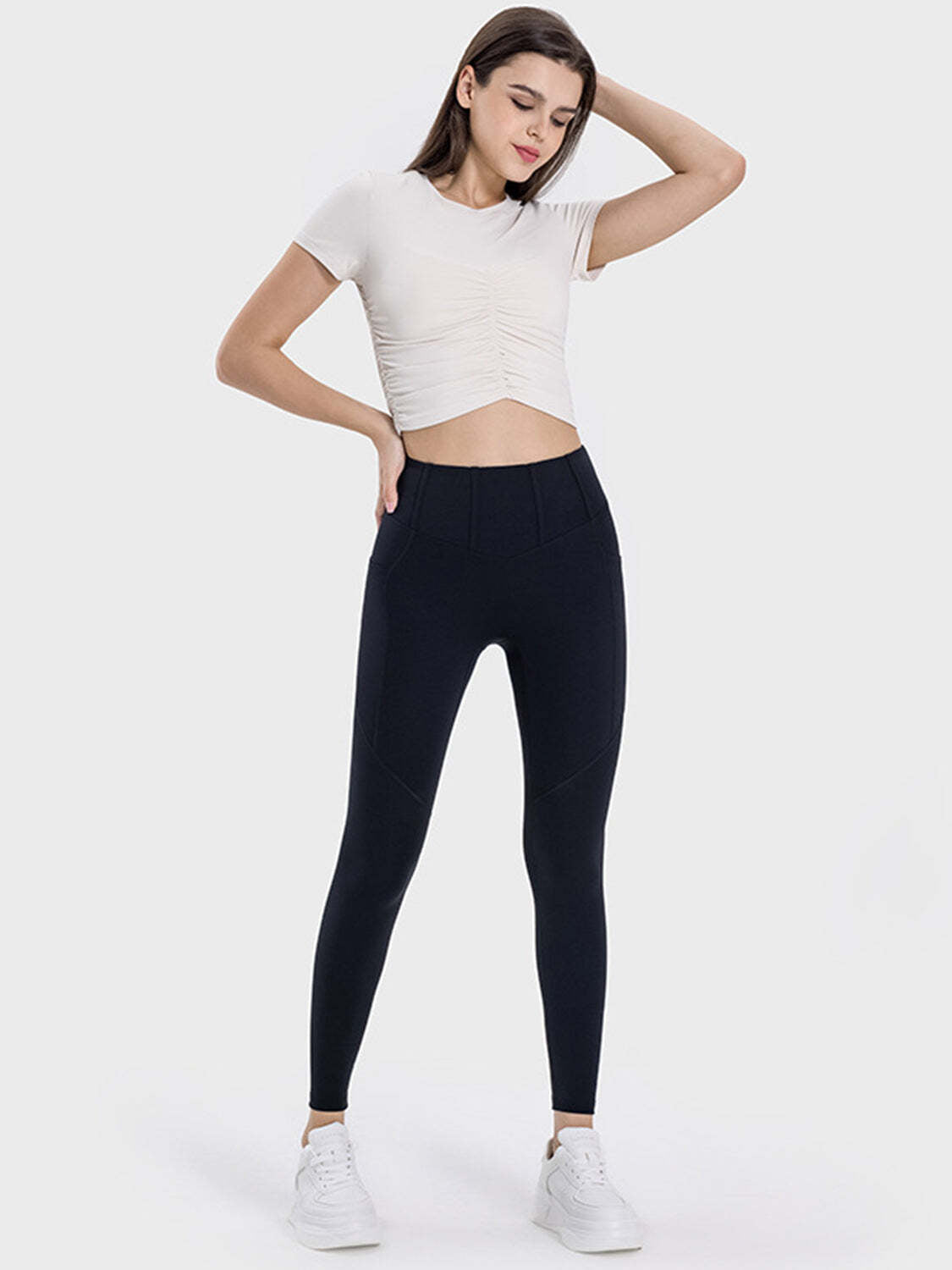 Essential High-Waisted Compression Leggings for Women – Sculpting Tummy Control Workout Pants