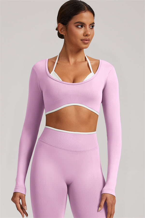 The Elevate Long Sleeve Crop top Leggings 2-Piece Set