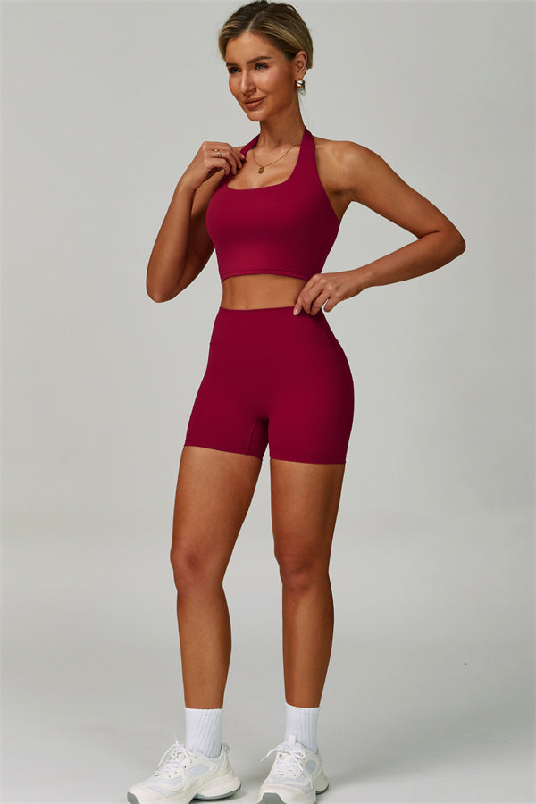 The Seraphine Halter Crop Top Shorts 2-Piece Set