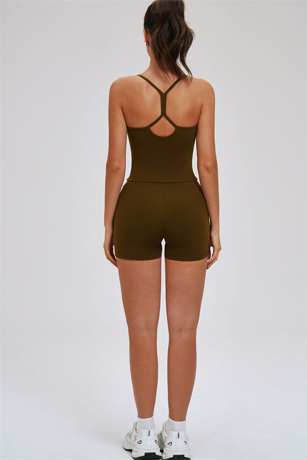 The Svelte Cross Back Tank Top Shorts 2-Piece Set