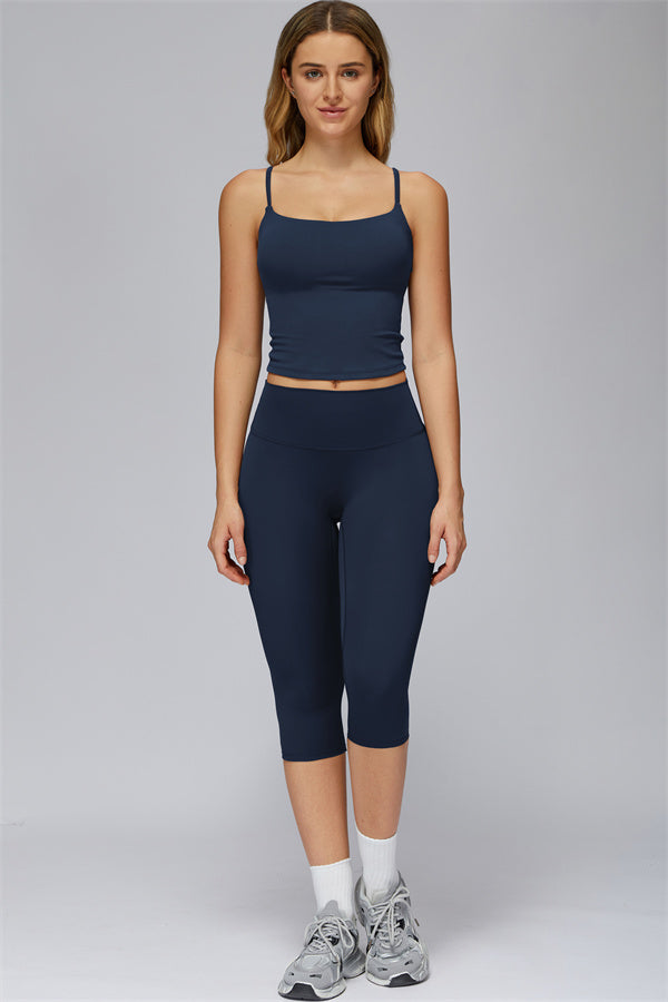 The FlexCore Crop Tank Capri Leggings 2-Piece Set