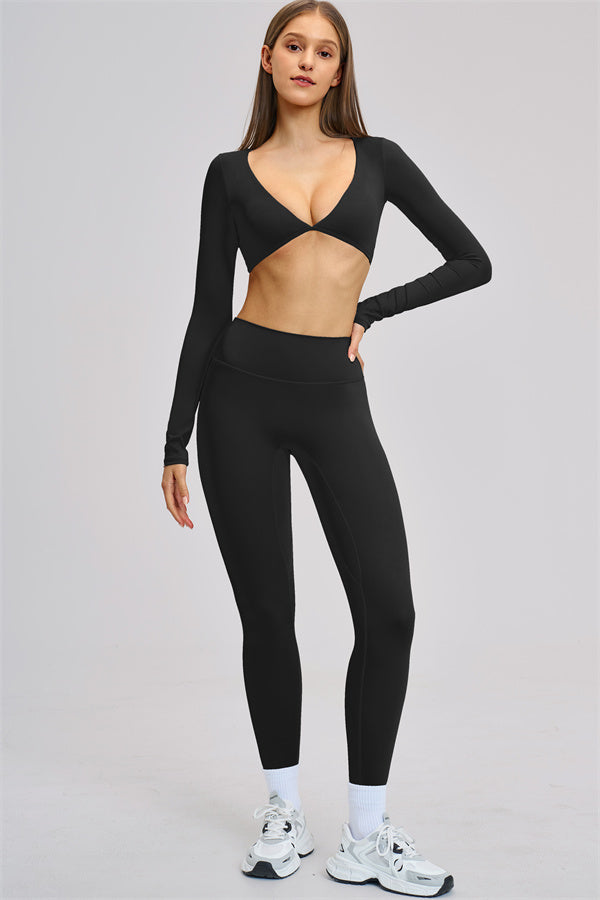 The Zestful Long Sleeve Crop Top