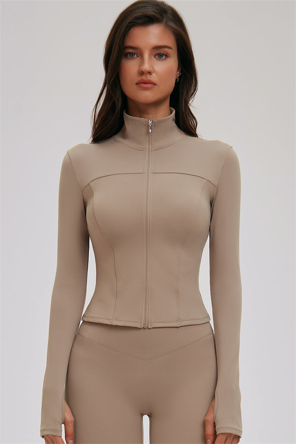 The Kinetic Zip Jacket Cross Back Sports Bra Leggings 3-Piece Set