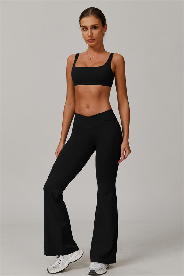 The Halo Sports Bra Flared Leggings 2-Piece Set