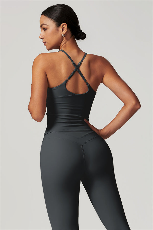 The Enigma Cross Back Vest Leggings 2-Piece Set