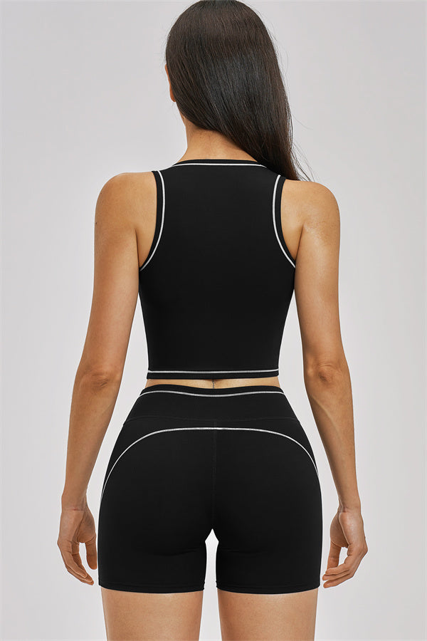 The Unbound Crop Top Shorts 2-Piece Set