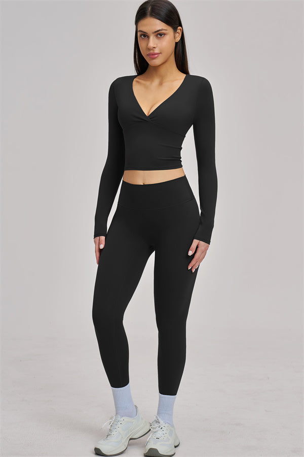The Swoon Long Sleeve Crop top Leggings 2-Piece Set