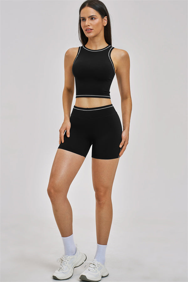 The Unbound Crop Top Shorts 2-Piece Set