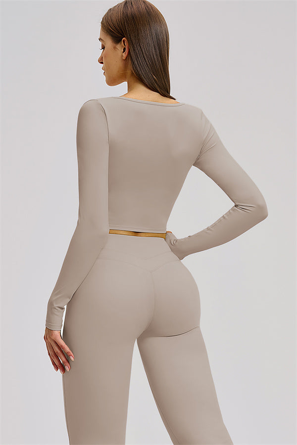 The Stride Long Sleeve T-shirt Flared Leggings 2-Piece Set