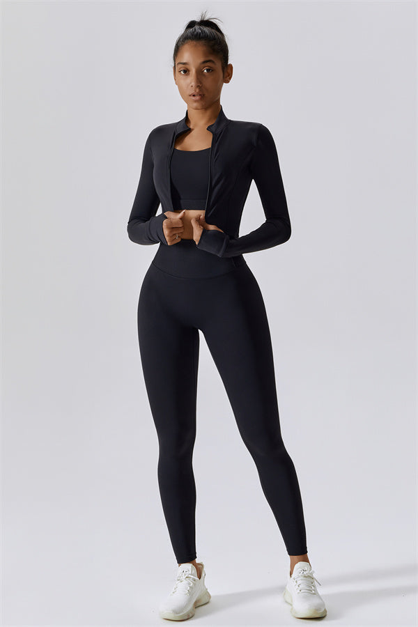 The Eloise Jacket Sports Bra Leggings 3-Piece Set