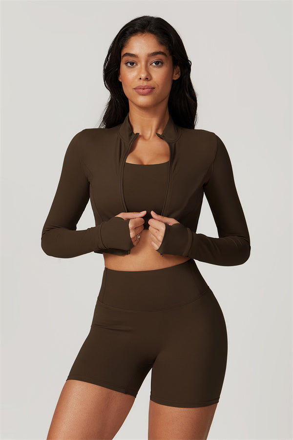 The Eloise Jacket Sports Bra Shorts 3-Piece Set
