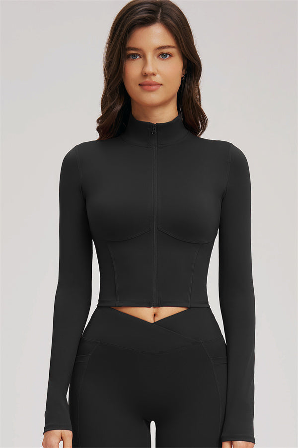 The Sizzle Zip Jacket Sports Bra Flared Leggings 3-Piece Set