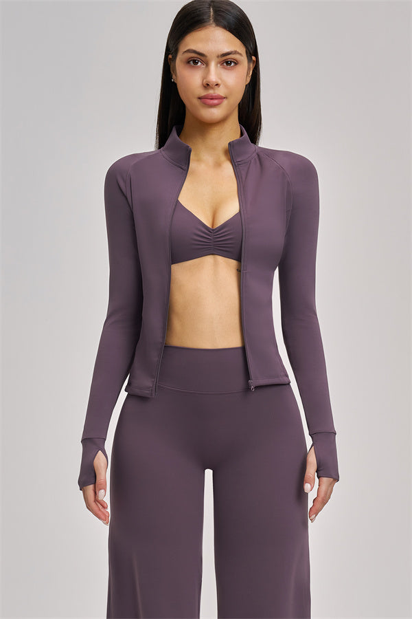 The Swoon Jacket Sports Bra Flared Leggings 3-Piece Set