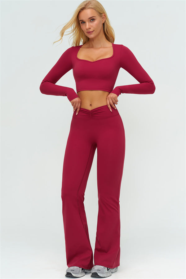The Lushness Long Sleeve Crop top