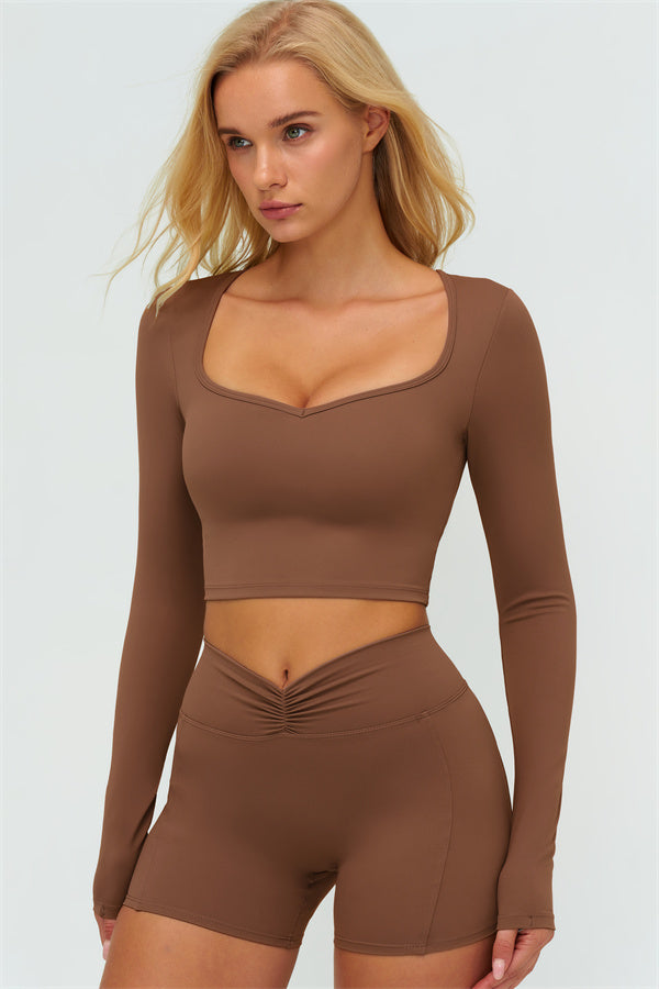 The Lushness Long Sleeve Crop top