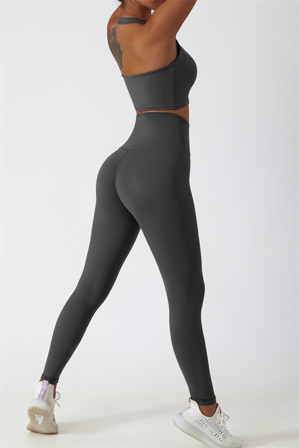 The Seraphine Halter Crop Top Leggings 2-Piece Set