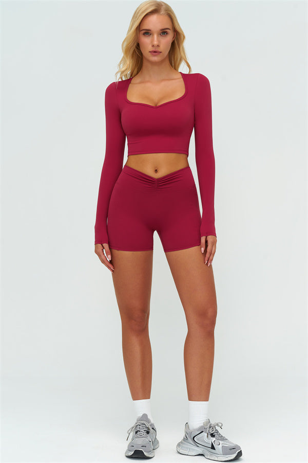 The Lushness Long Sleeve Crop top