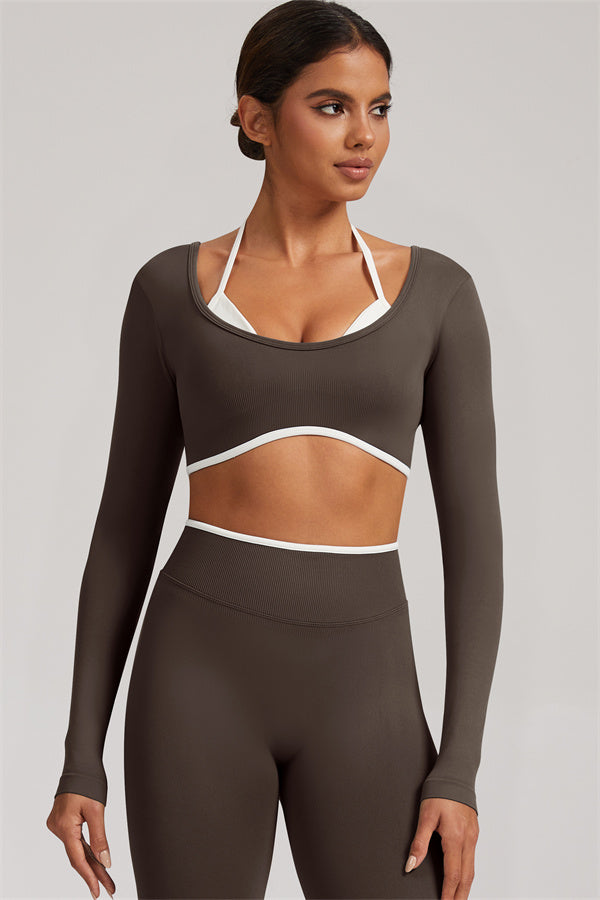 The Elevate Long Sleeve Crop top Leggings 2-Piece Set