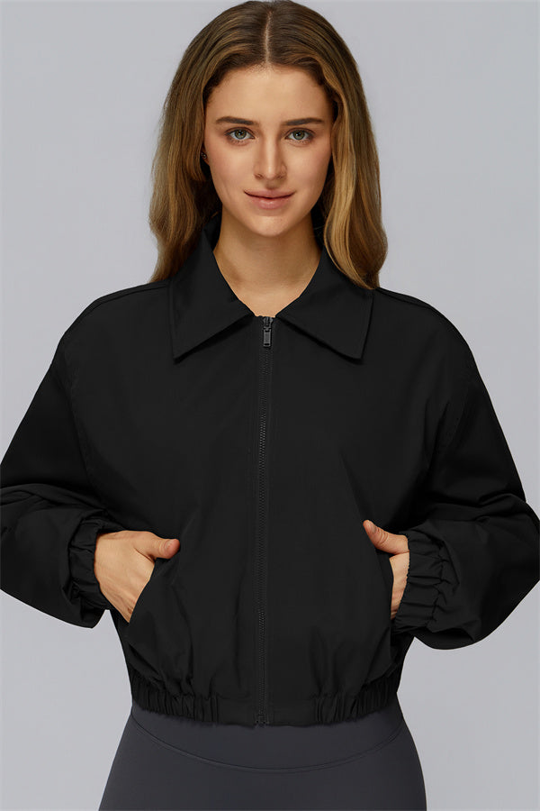 The Elle Form Crop Zip Jacket