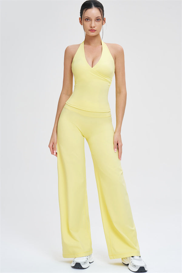 The Stride Crop Top Straight Leg Pants 2-Piece Set