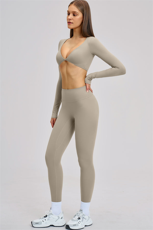 The Zestful Long Sleeve Crop Top