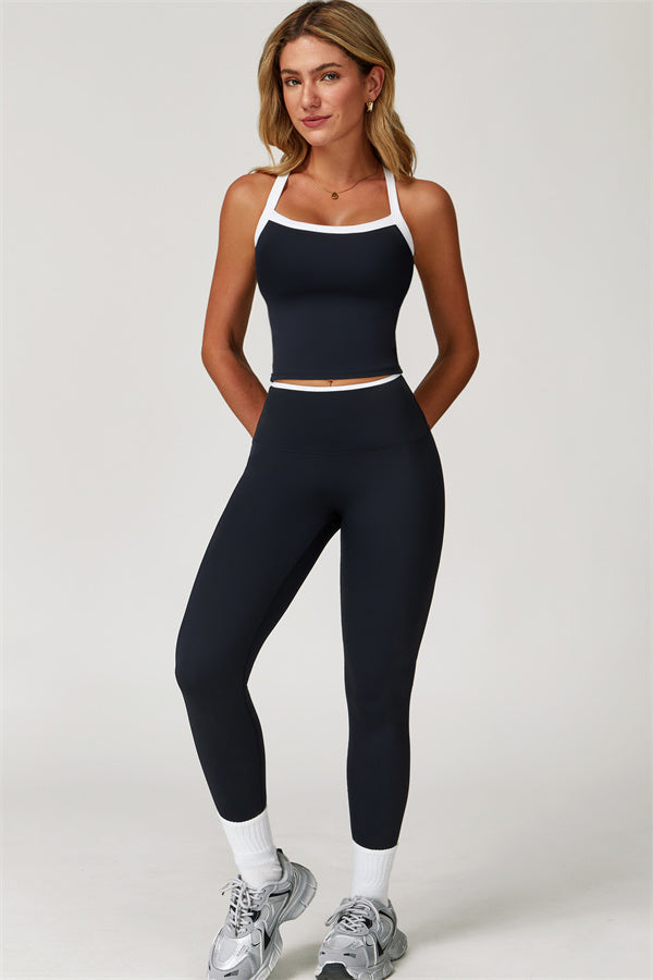 The Quest Cross Back Crop Top Leggings 2-Piece Set