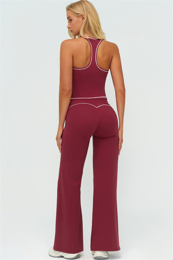 The Amara Crop Top Flared Leggings 2-Piece Set