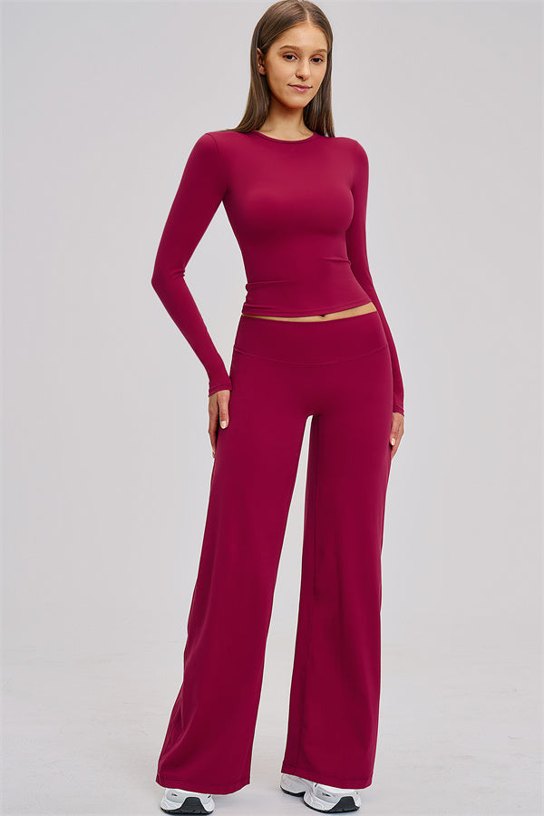 The Dynamic Long Sleeve T-shirt Straight Leg Pants 2-Piece Set