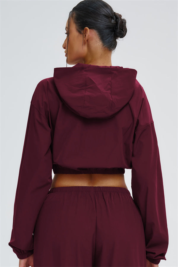 The Svelte UV protection Crop Hoodie Sweatpants 2-Piece Set