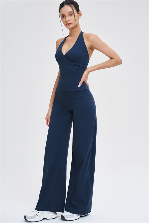 The Stride Crop Top Straight Leg Pants 2-Piece Set