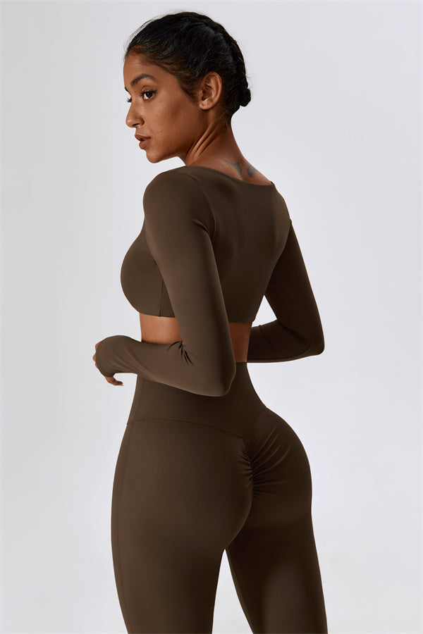 The Lily Belle Crop Top Flared Leggings 2-Piece Set