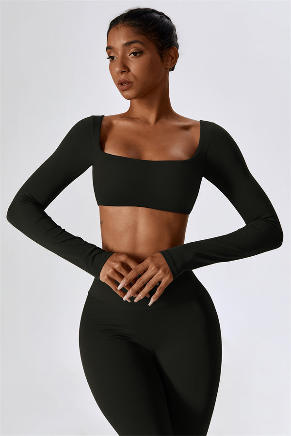 The Lily Belle Crop Top Flared Leggings 2-Piece Set