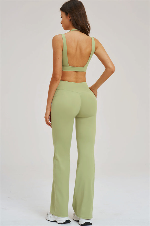 The Sizzle Sports Bra Flared Leggings 2-Piece Set