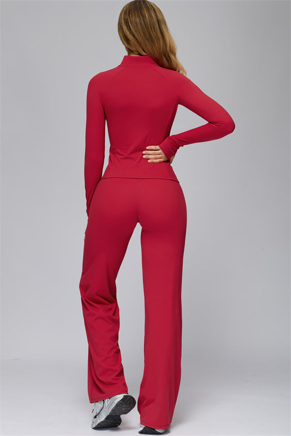 The FlexCore Pure Zip Jacket Flared Leggings 2-Piece Set