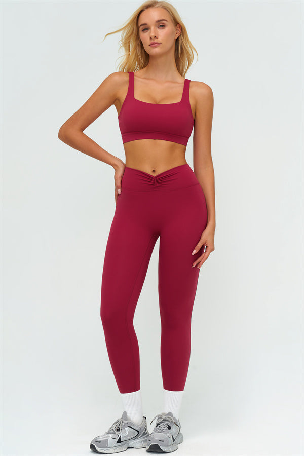 The Lushness V-Back Sports Bra Leggings 2-Piece Set