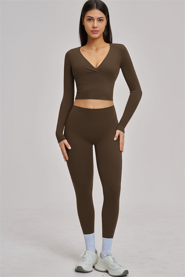 The Swoon Long Sleeve Crop top Leggings 2-Piece Set