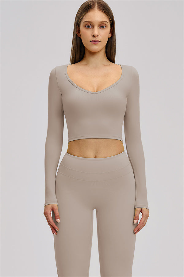 The Stride Long Sleeve T-shirt Flared Leggings 2-Piece Set
