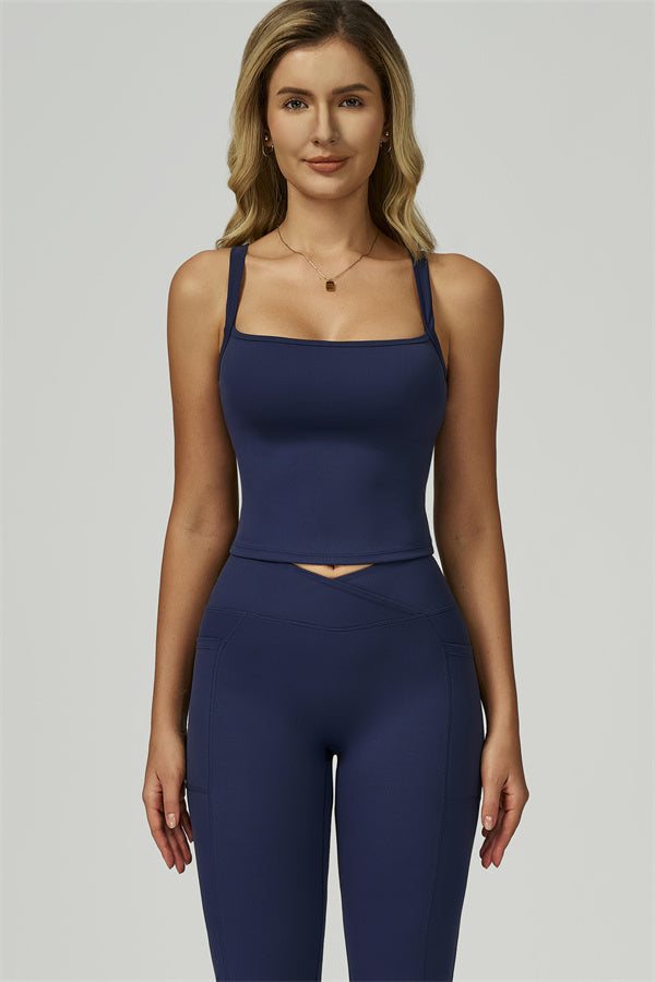 The Flourish Crop Tank Flared Leggings 2-Piece Set