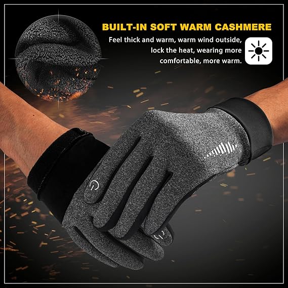 Winter Gloves Women Men Ski Snow Gloves Liner Thermal Warm Touch Screen, Suit for Running, Cycling, Biking, Hiking, Driving, Walking, Typing, Freezer Work, Sports, Soccer, Shooting, Gaming 102