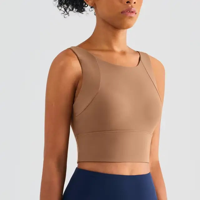 High-Neck Racerback Crop Top