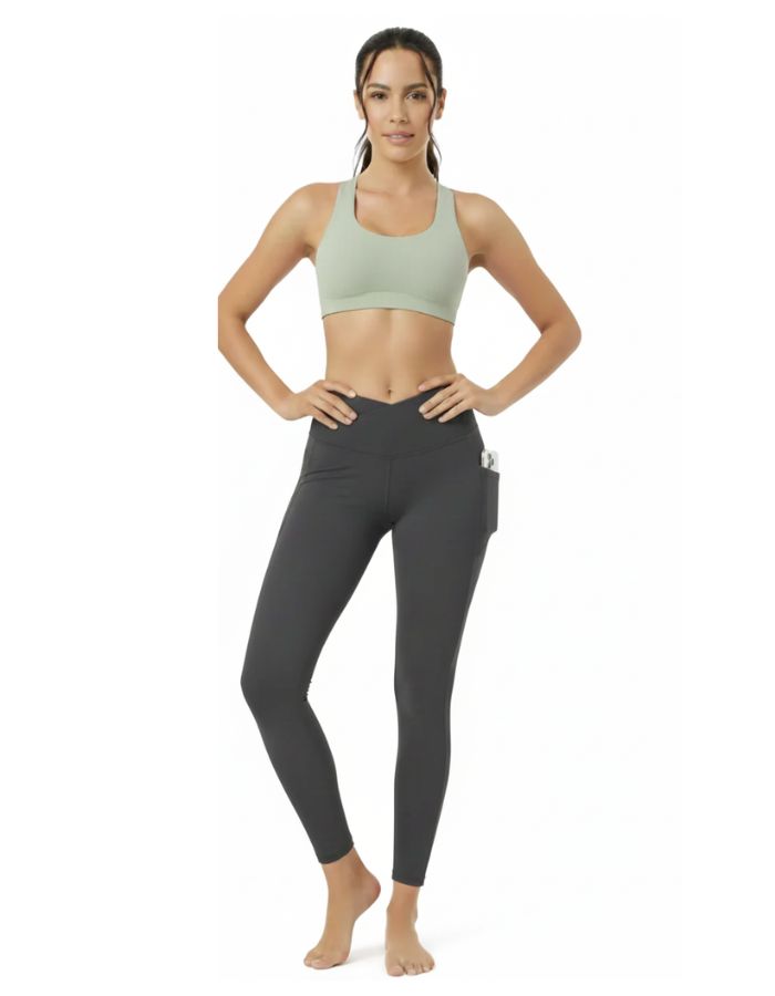 Cloud Feeling Crossover 7/8 Leggings with Pockets for Women 25" / 28" V High Wasit Lounge Yoga Pants