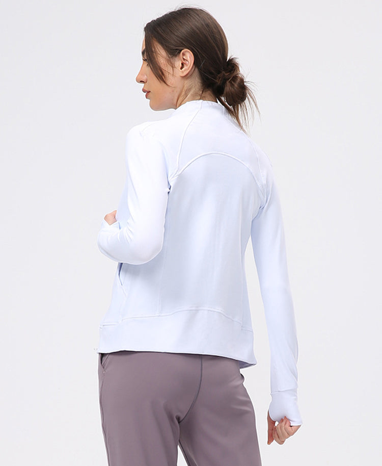 High Noon Zip Up Long Sleeve Jacket with Thumbhole