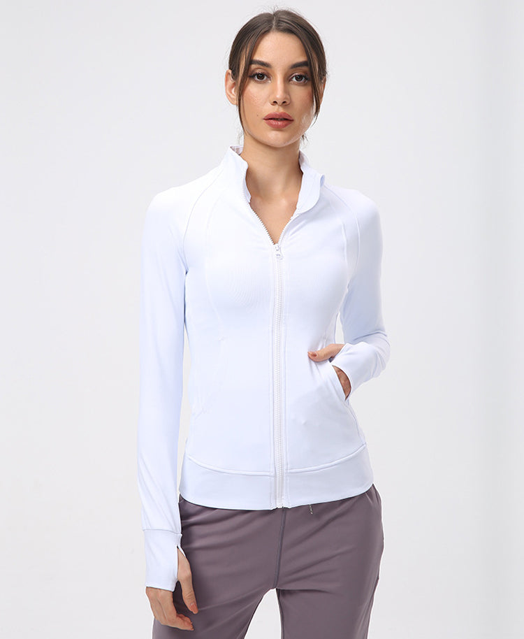 High Noon Zip Up Long Sleeve Jacket with Thumbhole