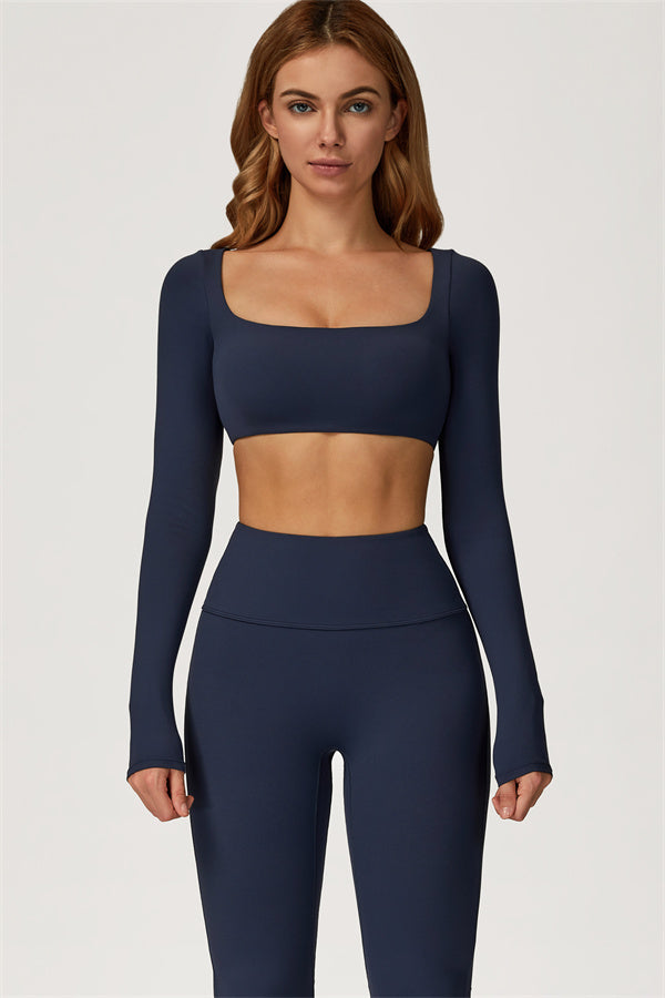 The Lily Belle Crop Top Flared Leggings 2-Piece Set