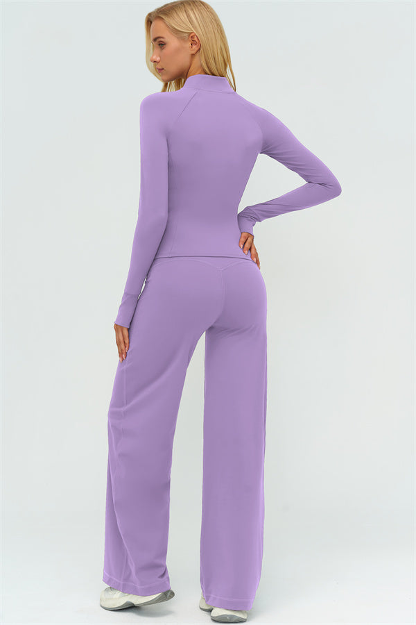 The Twirl Zip Jacket New Straight Leg Pants 2-Piece Set