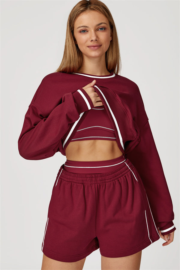 The Amara Sweatshirt Lounge Shorts 2-Piece Set