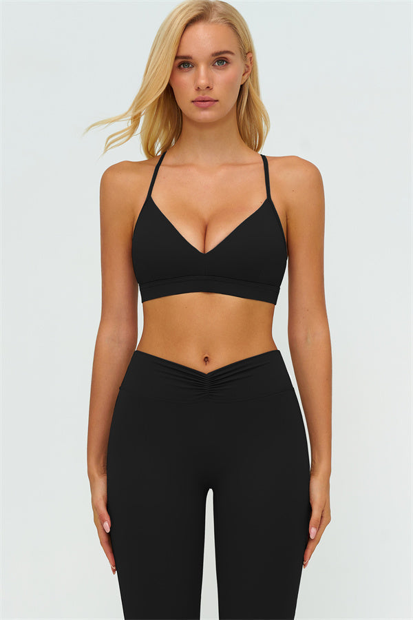 The Lushness Y-Back Sports Bra Flared Leggings 2-Piece Set