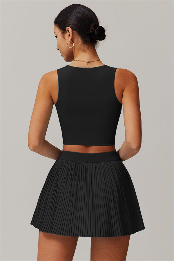 The Balance Crop Top Tennis Skirt 2-Piece Set