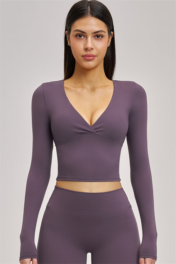 The Swoon Long Sleeve Crop top Leggings 2-Piece Set