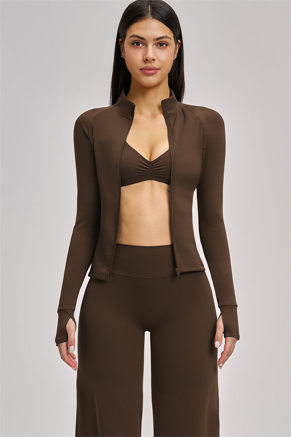 The Swoon Jacket Sports Bra Flared Leggings 3-Piece Set